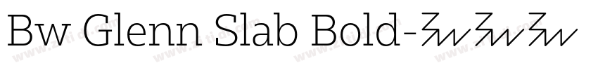 Bw Glenn Slab Bold字体转换